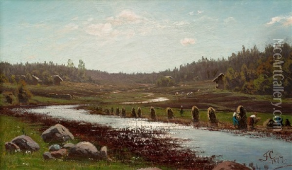 River View Oil Painting - Fanny Maria Churberg