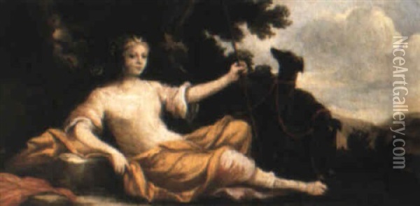 Diana Resting From The Hunt Oil Painting - Jacopo Amigoni