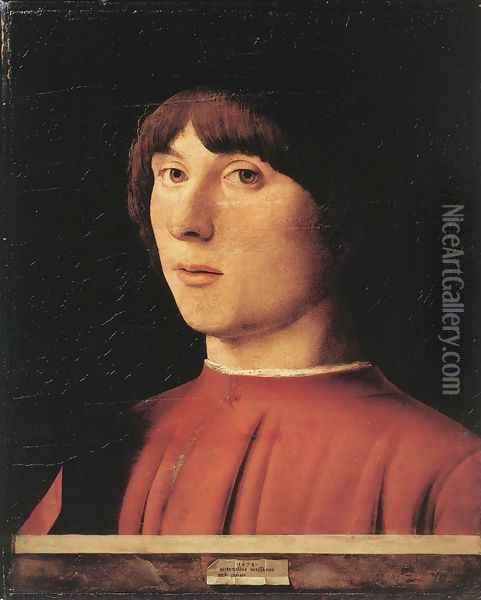 Portrait of a Man Oil Painting - Antonello da Messina Messina
