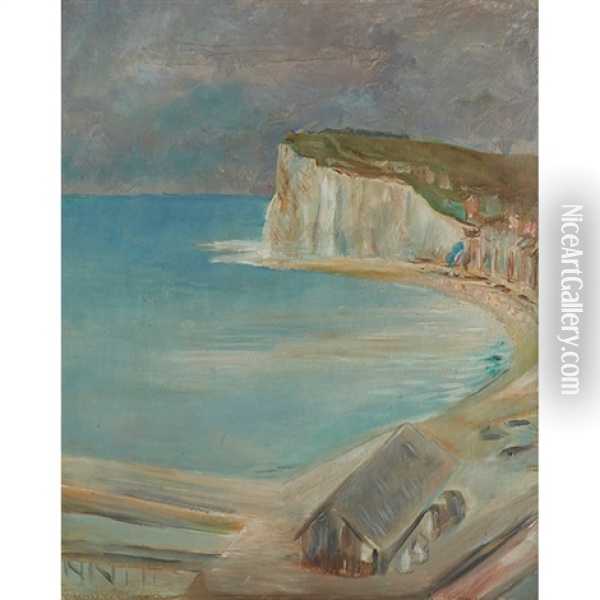 The White Cliffs Of Dover Oil Painting - Carl Friesendahl