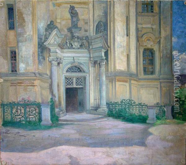 Kirchenportal Oil Painting - Rudolf Possin