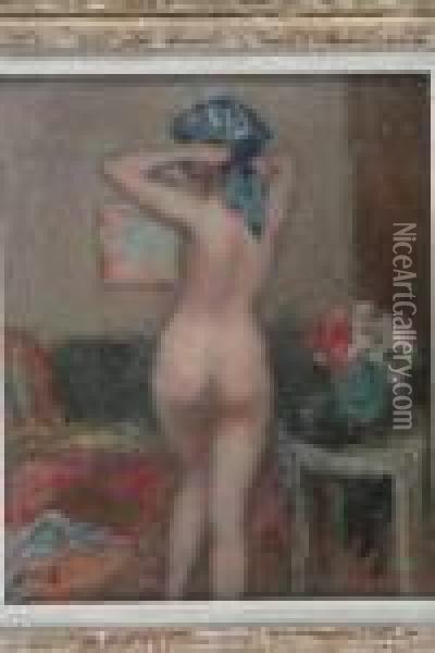 Interieur Au Nu Oil Painting - Georges dEspagnat