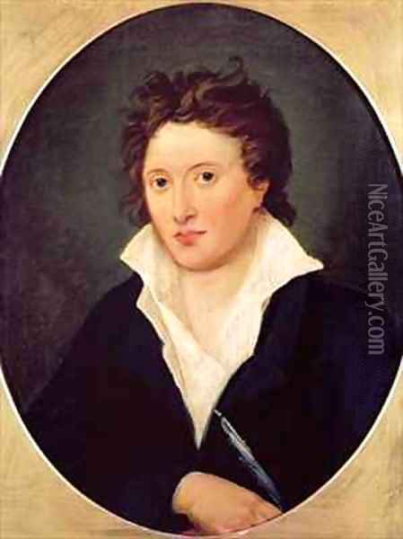 Portrait of Percy Bysshe Shelley Oil Painting - Amelia Curran