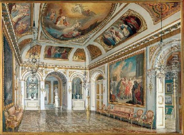 Sala Salomona W Palacu Lazienkowskim Oil Painting - Ludomir Franciszek Dymitrowicz
