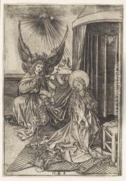The Annunciation Oil Painting - Martin Schongauer