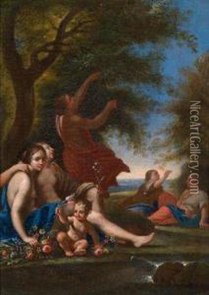 Allegorie Des Fruhlings Oil Painting - Francesco Albani