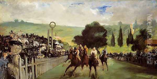 Races at Longchamp Oil Painting - Edouard Manet