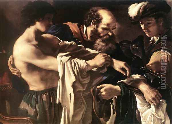 Return Of The Prodigal Son 1619 Oil Painting - Giovanni Francesco Barbieri