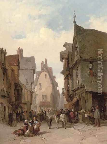 Vitre, Brittany Oil Painting - Lewis John Wood