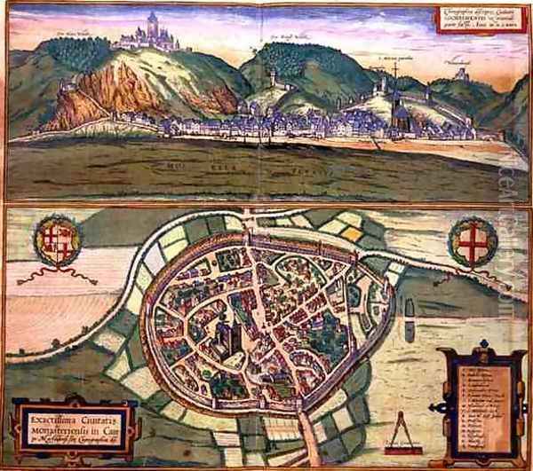 Map of Cochen from Civitates Orbis Terrarum Oil Painting - Joris Hoefnagel