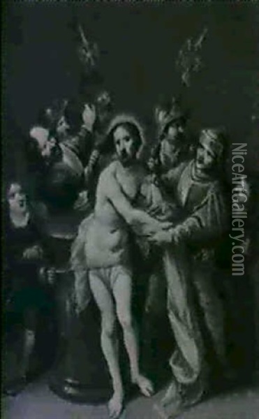 Christus An Der Geisselsaule Oil Painting - Cornelis de Baellieur the Younger