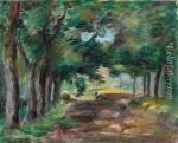 Allee D'arbres (allee A Cagnes) Oil Painting - Pierre Auguste Renoir