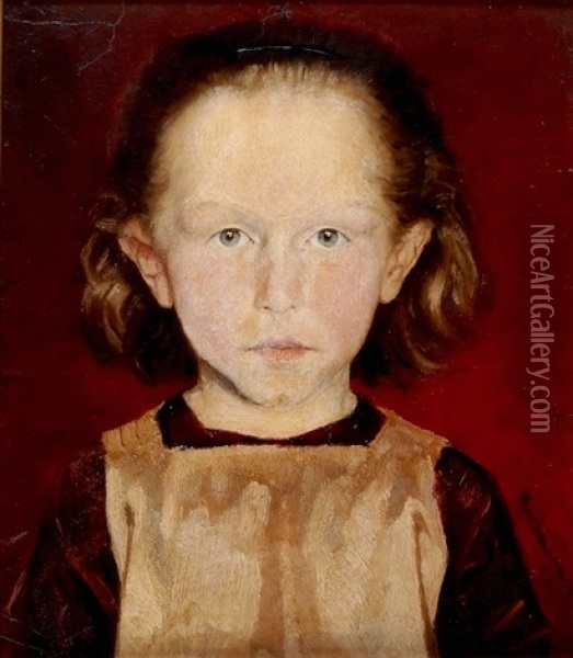 Madchenportrait Oil Painting - Hans Bachmann