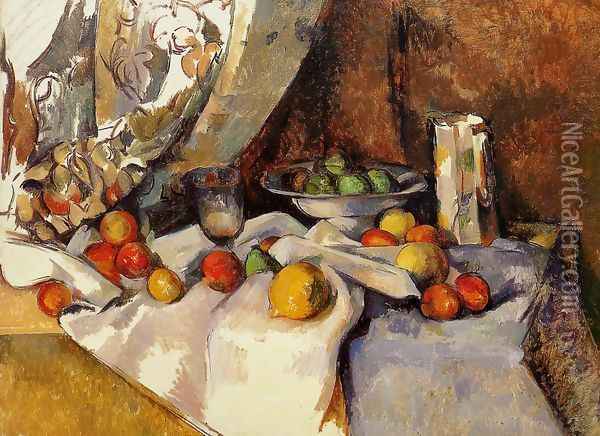 Still Life With Apples5 Oil Painting - Paul Cezanne