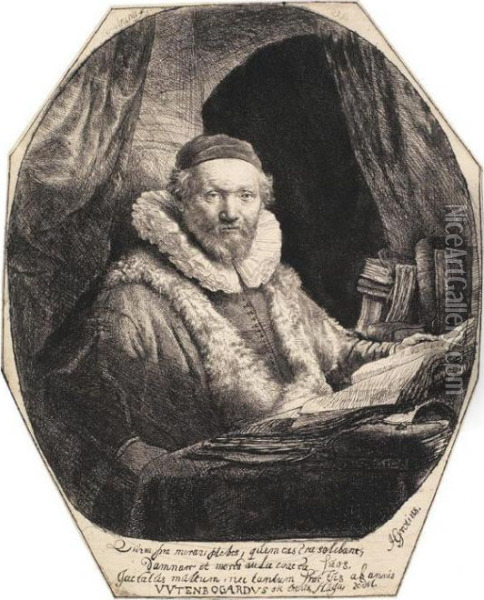 Portrait Jan Uijtenbogaert - Prediger Der Remonstranten Oil Painting - Rembrandt Van Rijn