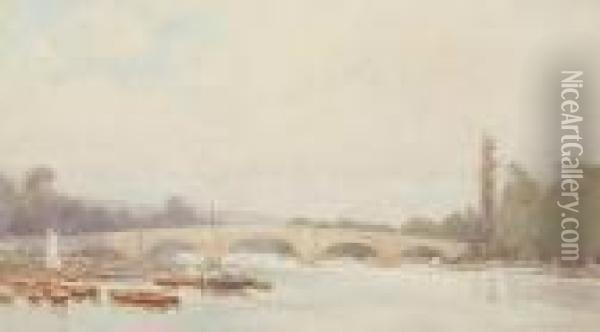 Richmond Bridge Oil Painting - John Charles Dollman