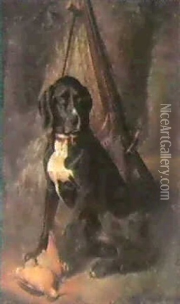 Nero, A Gundog Oil Painting - William Hammer