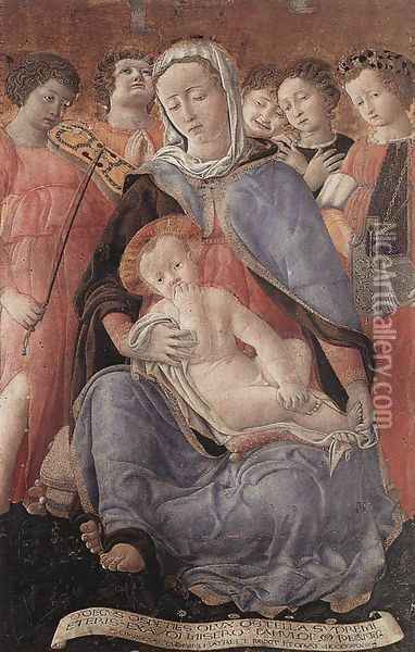 Madonna of Humility 1433 Oil Painting - Domenico Di Bartolo