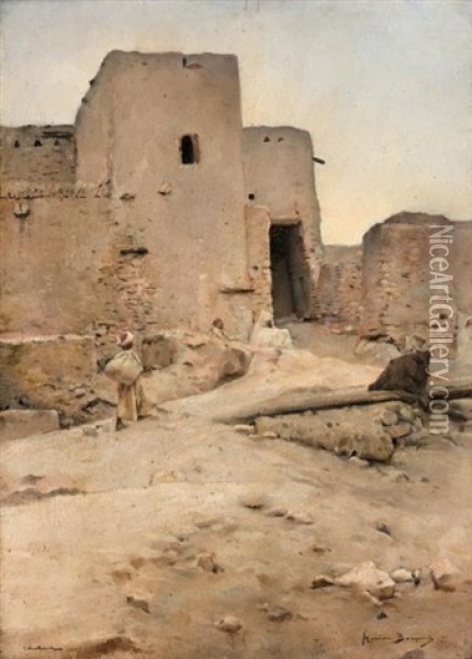 Chetma, Biskra Oil Painting - Maurice Bompard