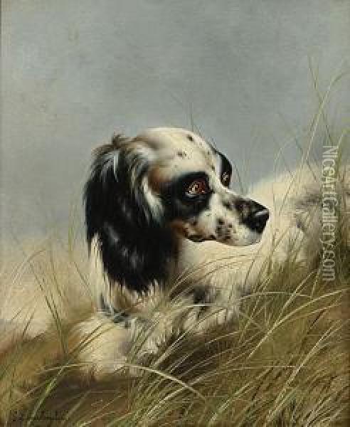 Jachthond Oil Painting - Piet Van Engelen