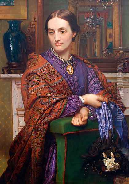 Portrait of Fanny Holman Hunt Oil Painting - William Holman Hunt