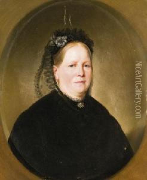 Maria Franz Portreja Oil Painting - Karl Teibler