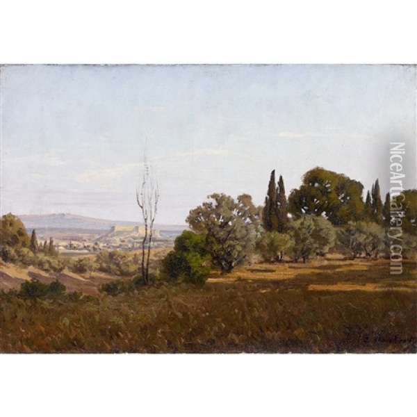 En Provence, Le Soir Oil Painting - Leon Joubert