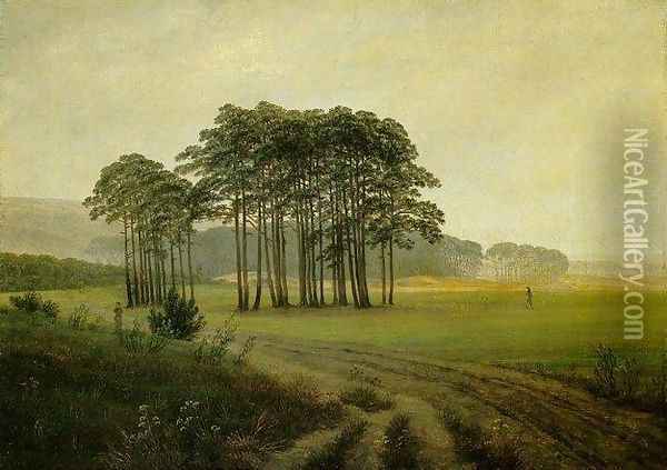 Midday Oil Painting - Caspar David Friedrich