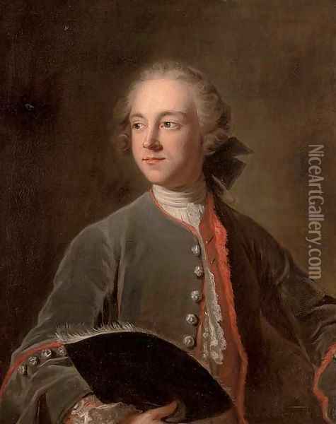 Portrait of Francis Greville, 1st Earl of Warwick (1719-1773) Oil Painting - Louis Tocque