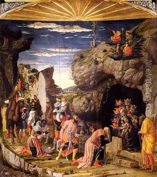 The Adoration of the Magi Oil Painting - Andrea Mantegna