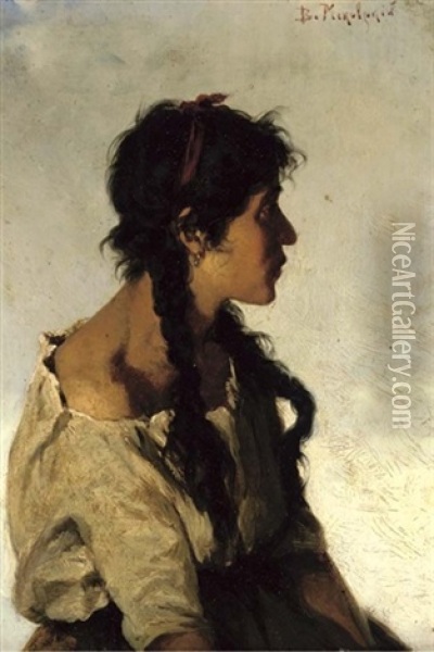 Gypsy Girl Oil Painting - Vladimir Egorovich Makovsky
