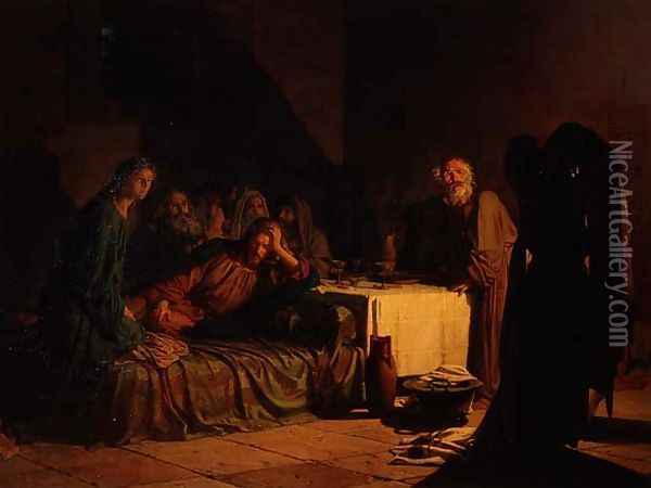 The Last Supper, 1861 Oil Painting - Nikolai Nikolaevich Ge