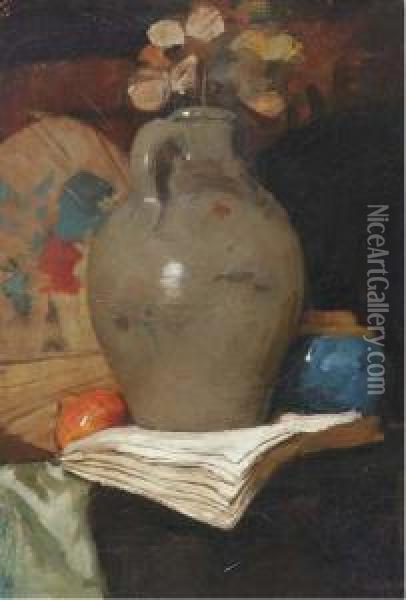 Judaspenning In A Jug Oil Painting - Cornelis Spoor