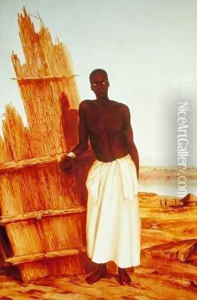 Conde - a native of Tete Oil Painting - Thomas Baines