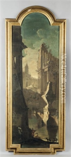 Capriccio Architettonico Oil Painting - Pietro Paltronieri