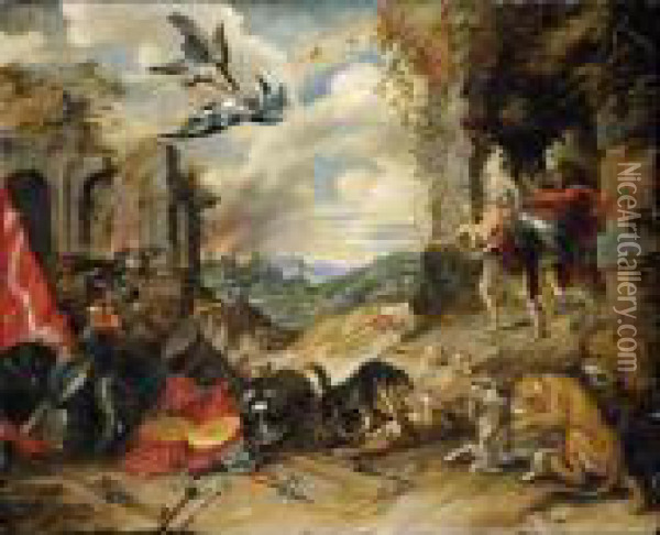 An Allegory Of War Oil Painting - Jan Brueghel the Younger