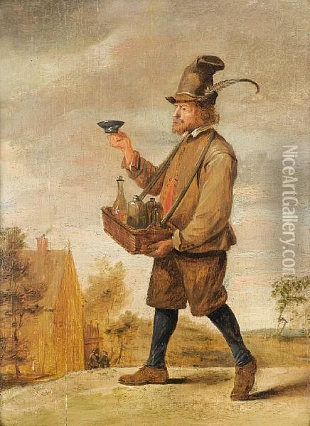 The Brandy Seller Oil Painting - David The Younger Teniers
