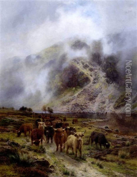 The Moutain Pass Oil Painting - Louis Bosworth Hurt