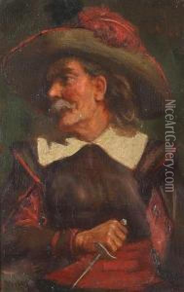 A Cavalier Oil Painting - David W. Haddon