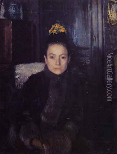 Woman in Street Clothes Oil Painting - Georges Lemmen