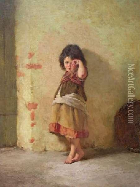 Little Girl Lost Oil Painting - Howard Helmick