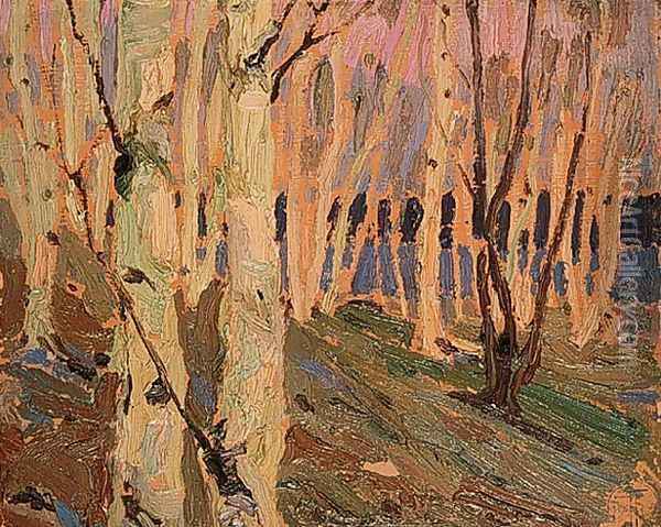 Birch Grove Oil Painting - Tom Thomson