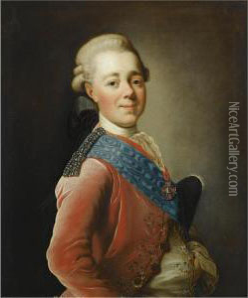 Portrait Of Grand Duke Pavel Petrovich As A Young Boy Oil Painting - Alexander Roslin