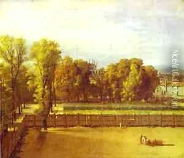 View Of The Garden Of The Luxembourg Palace 1794 Oil Painting - Jacques Louis David