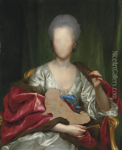 Portrait Of Mariana De Silva Y Sarmiento Oil Painting - Anton Raphael Mengs