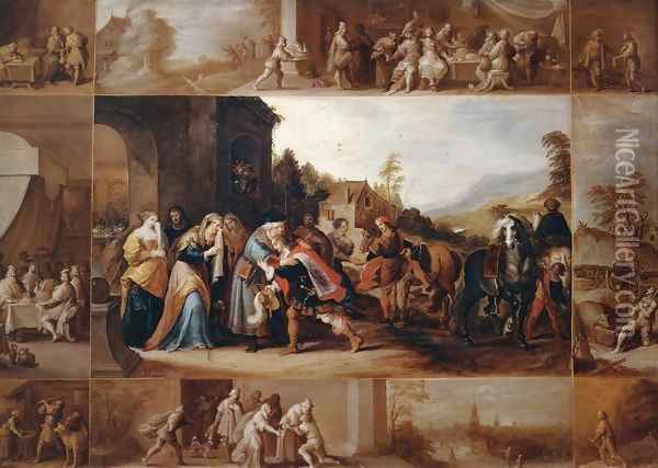 The Parable of the Prodigal Son Oil Painting - Frans II Francken