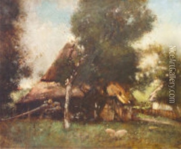 A Farm In Normandy Oil Painting - Harriet Osborne O'Hagen