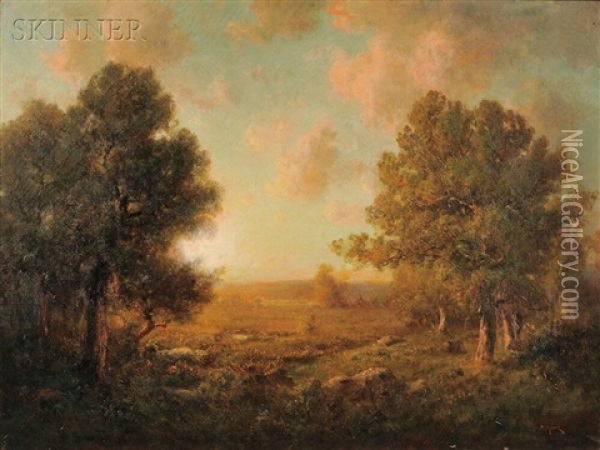 The Golden Hour Oil Painting - Robert Crannell Minor