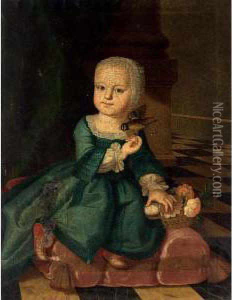 A Portrait Of Franz Graf Zu Erbach-erbach Oil Painting - Johann Jakob Samhammer
