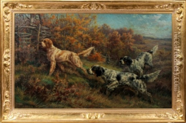 Hunting Dogs On The Scent Oil Painting - Edmund Henry Osthaus